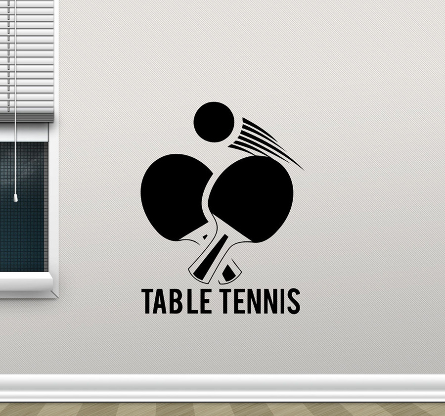 Table Tennis Background - ملصق حائط لتنس الطاولة من الفينيل