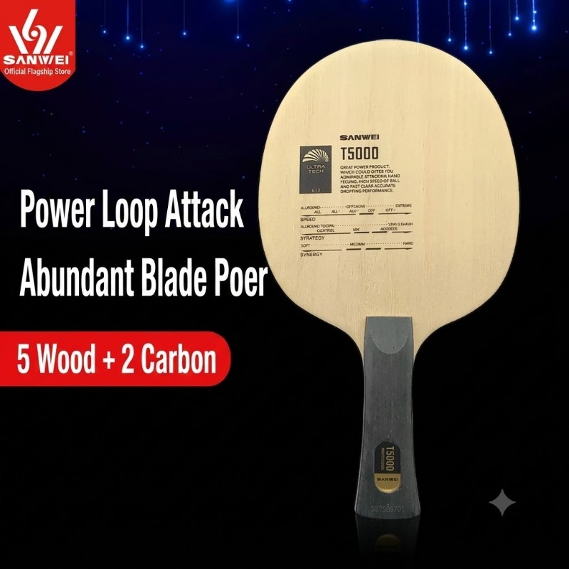 مضرب تنس طاولة SANWEI T5000 مك - مراجعة Table Tennis Edge وسعره