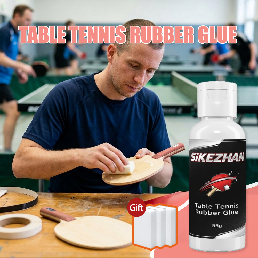 غراء مطاط تنس الطاولة 55G مع 3 - مراجعة Table Tennis Bat وسعره