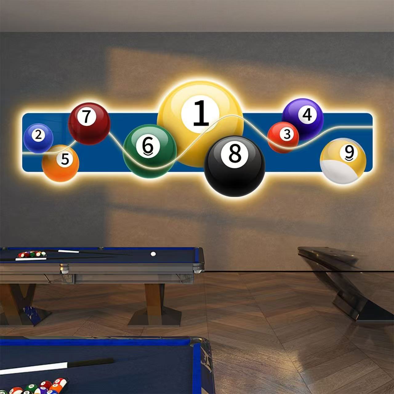 لوحة ديكور لقاعة البلياردو مع  - مراجعة Table Tennis Background وسعره