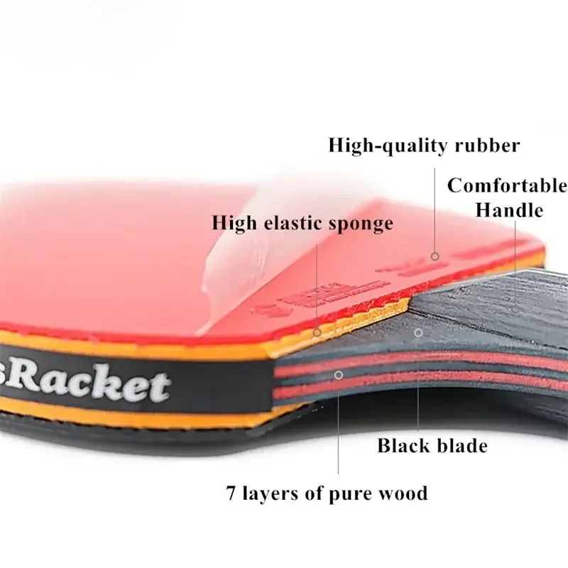 6 نجوم مضرب تنس الطاولة 2 قطعة - مراجعة Table Tennis Kit Bag وسعره